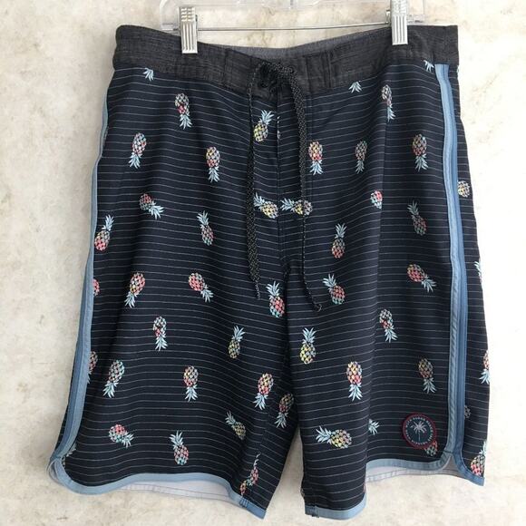 Rip Curl Black Pineapple Board Shorts Men's Size 30 - Picture 1 of 14